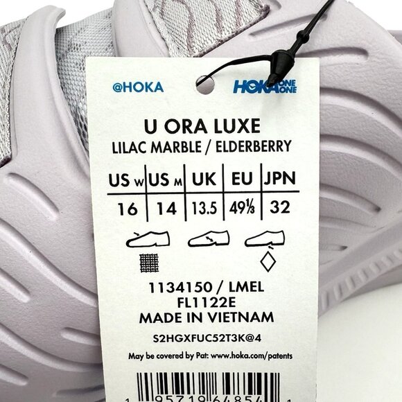 NEW Hoka One One Ora Luxe Recovery Slide Sandals Men\'s 14 Lilac Marble